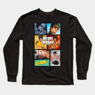 Bruce Lee Be Like Water GTA Long Sleeve T-Shirt